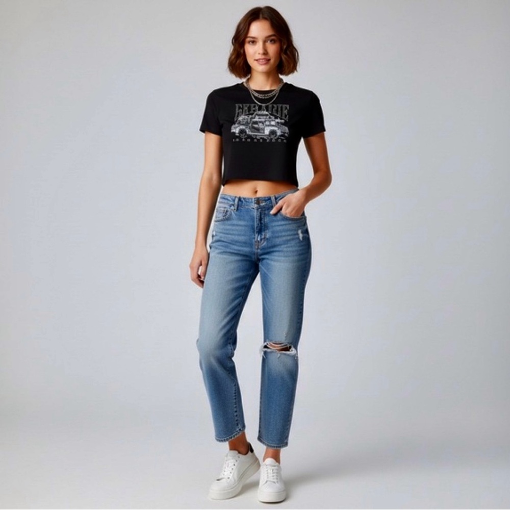 Y2K Sweet Straight Distressed Lucky Brand Stretch Jeans 6/28